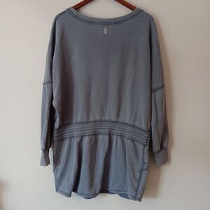 FP Movement by Free People Washed Slate Blue Scoop Neck Sweatshirt